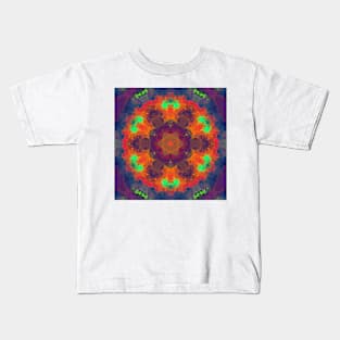 Psychedelic Hippie Purple Orange and Green Kids T-Shirt